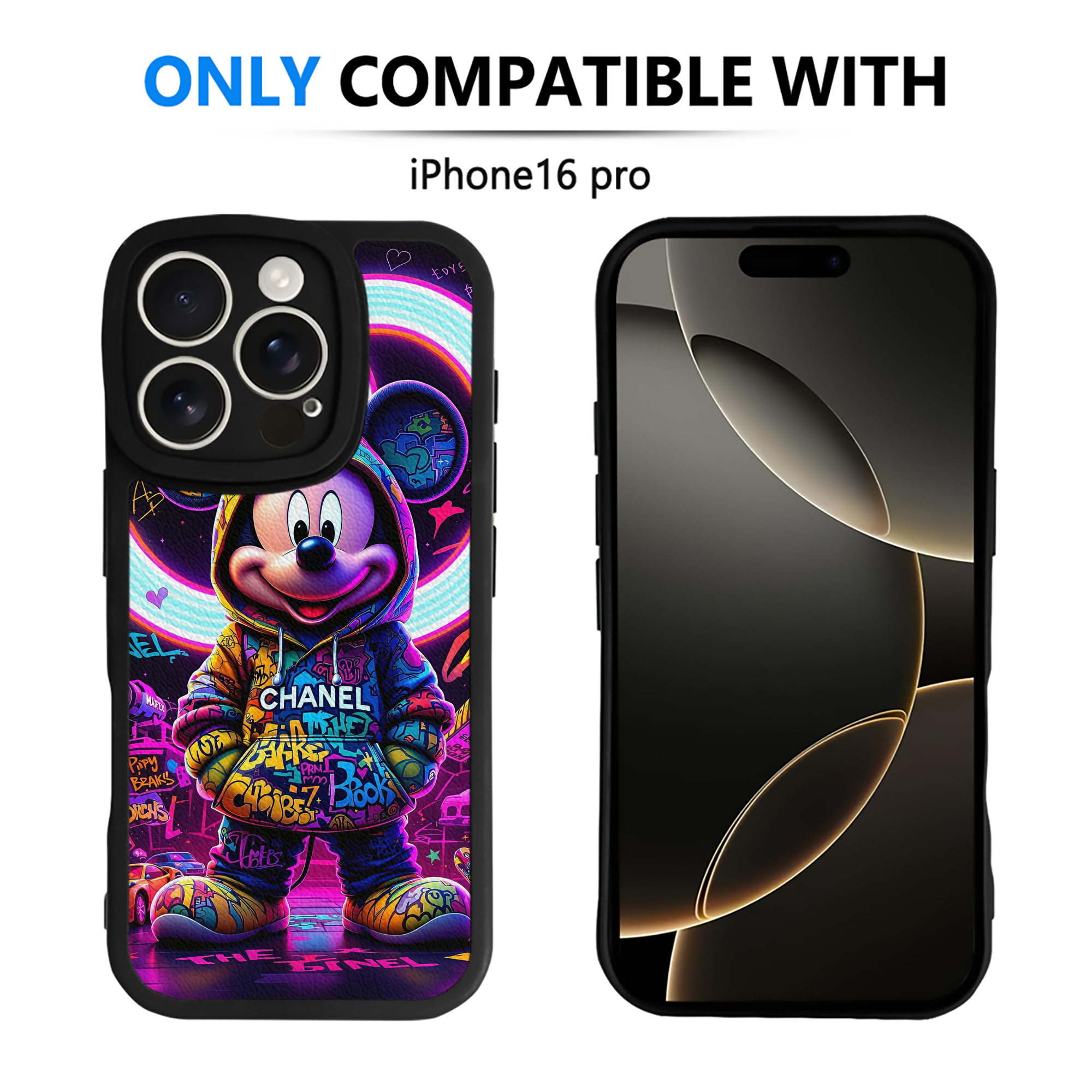 （画像用） ミッキーマウス Mickey Mouse 【iPhone 16シリーズ対応】シリコンスマホケース（レザー調） 材質：シリコン